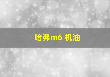 哈弗m6 机油